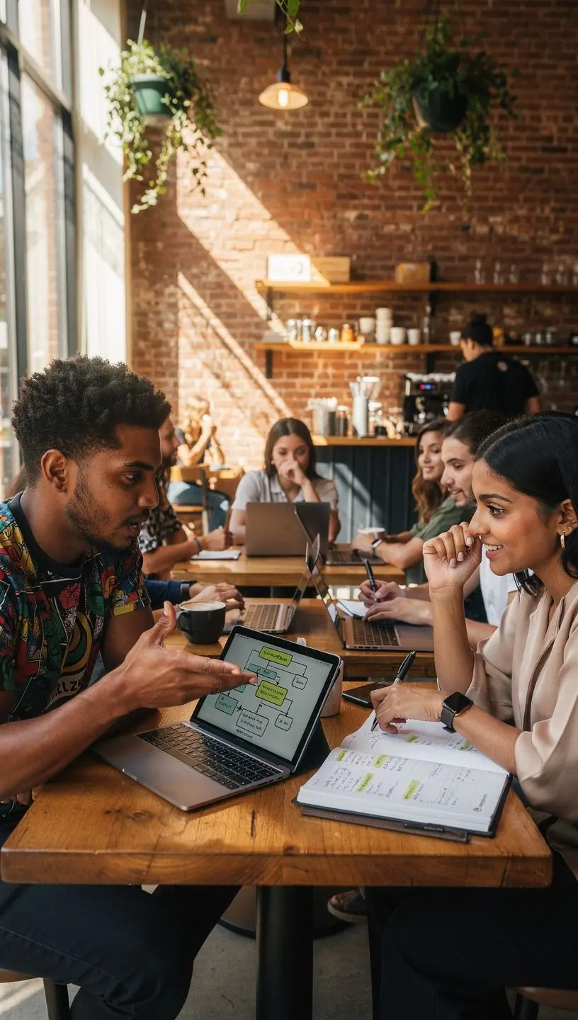 Person reviewing detailed graphs and data on a desktop monitor to enhance task management efficiency